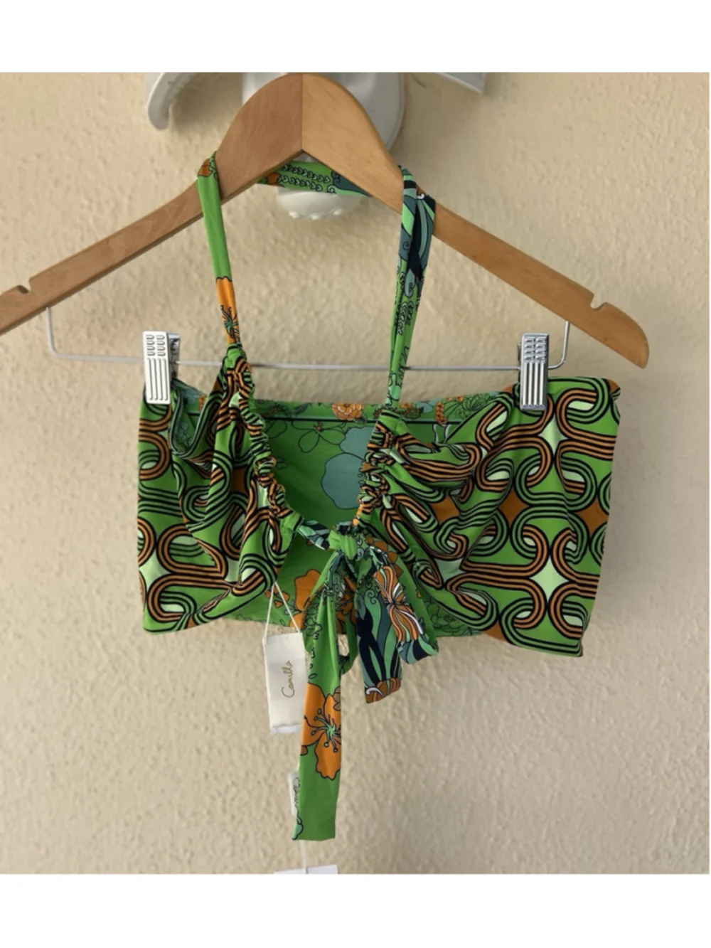 NEW CAMILLA Good Vibes Generation Halter Cropped Top Reversible Women’s Size 6 S - Picture 4 of 9